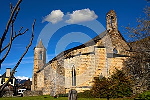 Arties village church in Lerida Catalonia