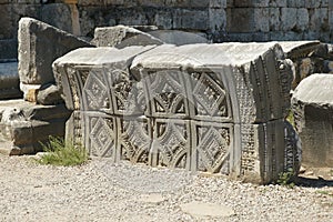 Artifact in Perge Ancient City in Antalya, Turkiye