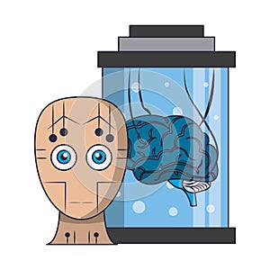 Artifical intelligence icons concept cartoon photo