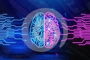 Artifical intelligence and technology concept