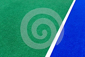 Artifical turf on a sports ground photo