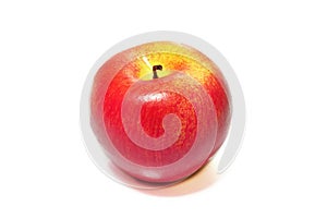 Artificial red apple iso lated.