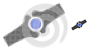 Artificial Bone Joint Halftone Dot Icon