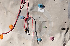 Artificial boulder climbing wall