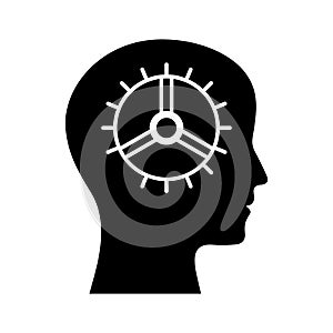 Artificial brain  Flat inside vector icon which can easily modify or edit