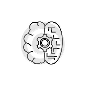 artificial, brain icon. Element of robotics engineering for mobile concept and web apps icon. Thin line icon for website design