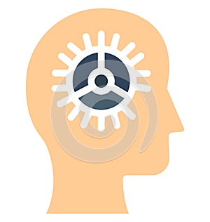 Artificial brain Isolated Vector icon which can easily modify or edit