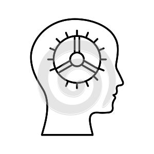 Artificial brain  Line Style vector icon which can easily modify or edit