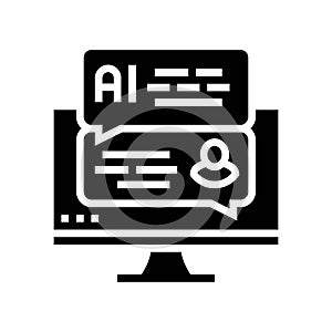 artificial chat bot glyph icon vector illustration