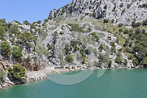 Artificial Cuber lake and dam, Mallorca, Spain