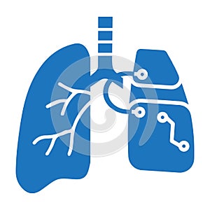 Artificial, cybernetics, lung icon