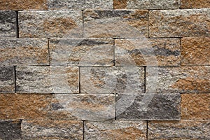 Artificial decorative stone on the building