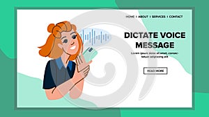 artificial dictate voice message vector