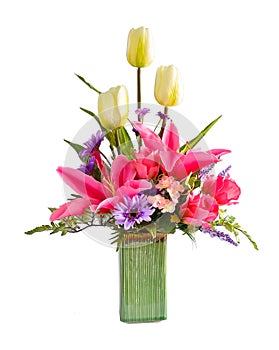 Artificial flower arrangement