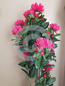 Artificial flower that use in living room for decoration.