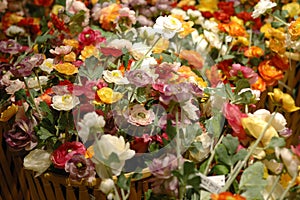 Artificial flowers on selling