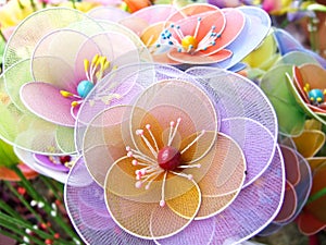 Artificial flowers on selling