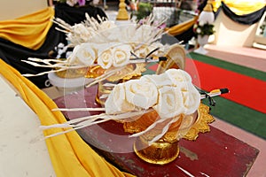 Artificial flowers of Thailand religious ritual for the cremate