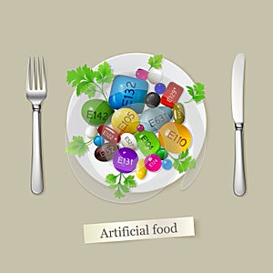 Artificial food photo