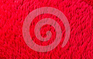 Artificial fur red background texture fabric felt