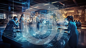 artificial future industrial background