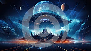 artificial futuristic tech background