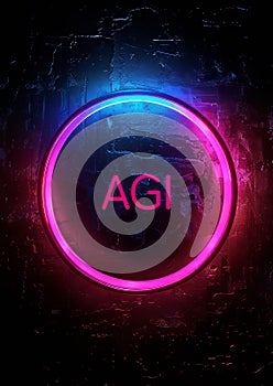 Artificial General Intelligence (AGI) Logo - AGI is a hypothetical type of intelligent agent photo