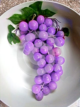 Artificial grapes decorations peice purple hustle photo