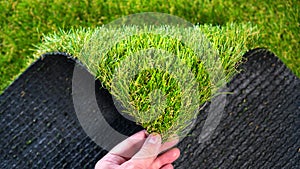 Artificial grass background.