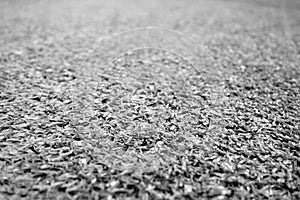 Artificial grass with blur effect in black and white