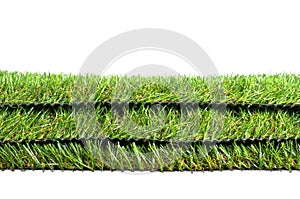 Artificial grass on a foreground