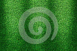 Artificial green grass texture or green grass background for golf course. soccer field or sports background