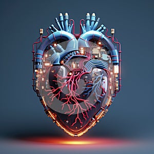 Artificial heart for a biomechanical robot