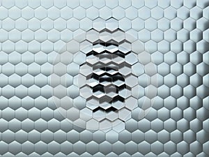 Artificial hexagonal surface