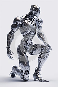 Artificial Humanity The Piece features a robotic figures - a woman, a man, and a child