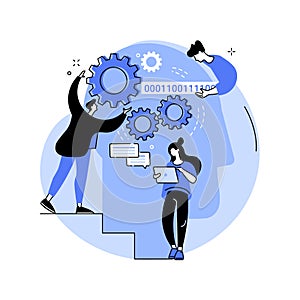 Artificial intelligence abstract concept vector illustration.
