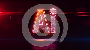 Artificial intelligence AI abstract 3d illustration