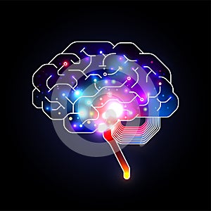 Artificial intelligence AI brain concept