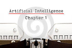 Artificial Intelligence AI Chapter One Typewriter Concept