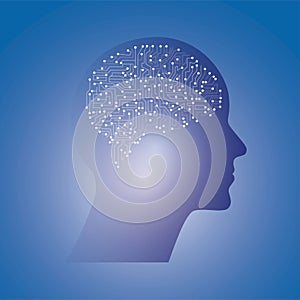 Artificial intelligence,ai,chip,computer vector photo