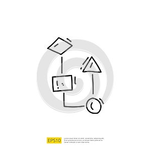 Artificial intelligence AI concept with algorithm and data filter or analysis for engineering, development, brainstorming sign.