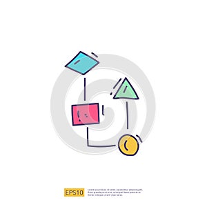 Artificial intelligence AI concept with algorithm and data filter or analysis for engineering, development, brainstorming sign.