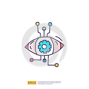 Artificial intelligence AI concept with algorithm and data filter or analysis for engineering, development, brainstorming sign.