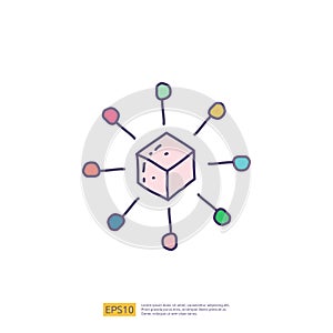 Artificial intelligence AI concept with algorithm and data filter or analysis for engineering, development, brainstorming sign.