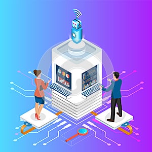 Artificial Intelligence(AI) concept with ChatGPT, artificial intelligence chatbot.