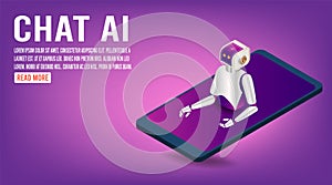 Artificial Intelligence (AI) concept with ChatGPT, Machine learning, digital Brain future