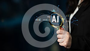 Artificial Intelligence AI for Data Analysis and Analytics Motif