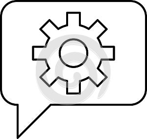 Artificial intelligence AI icon in line style, machine learning, smart robotic, cloud computing, network, digital, AI technology