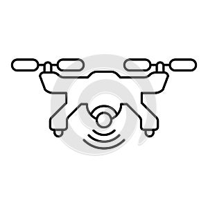 Artificial intelligence AI icon in line style, machine learning, smart robotic, cloud computing, network, digital, AI technology