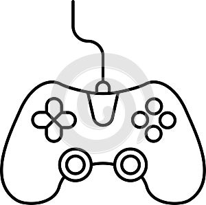 Artificial intelligence AI icon in line style, machine learning, smart robotic, cloud computing, network, digital, AI technology